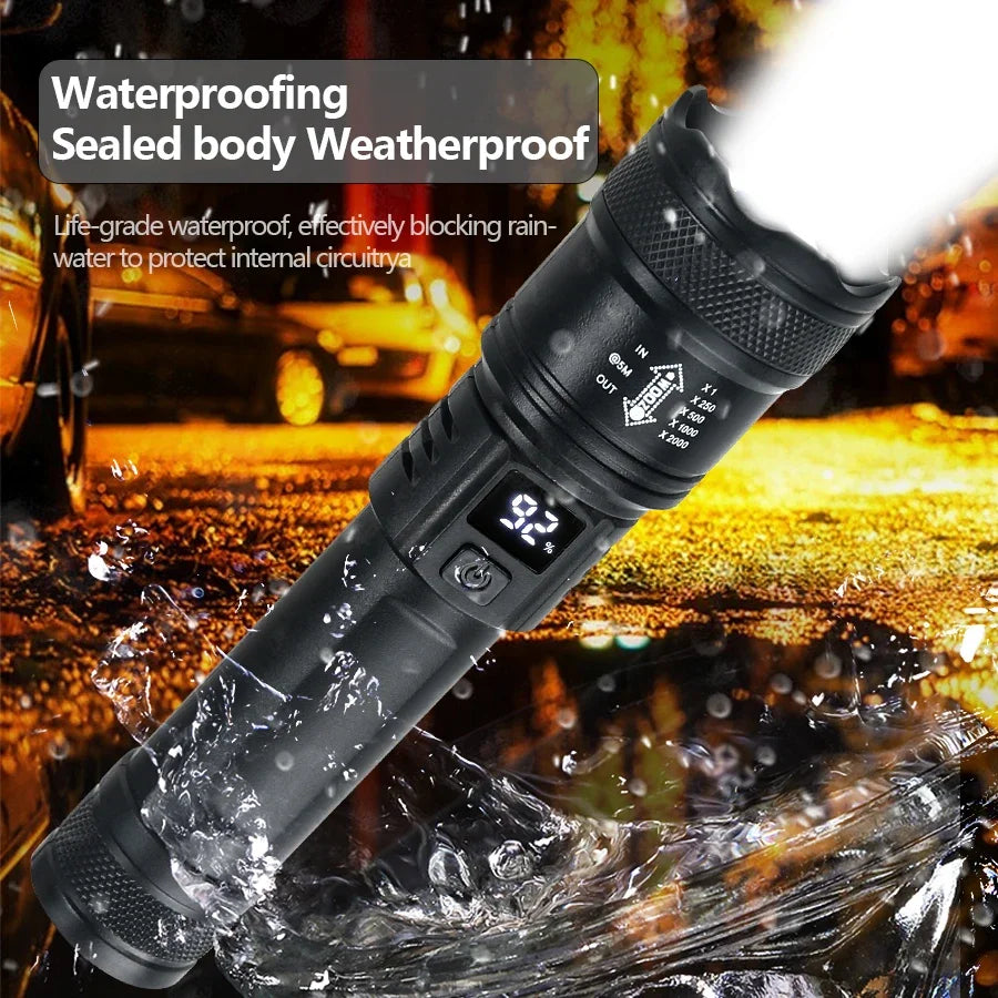 Industrial Grade High Power LED Torch - USB Rechargeable